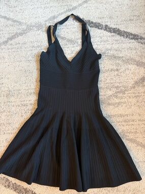 Black Halter Fit-and-Flare Dress - Classic Women's Evening Dress